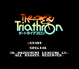The Triathron Title Screen